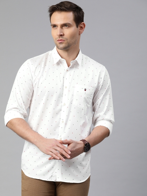 

Louis Philippe Sport Men White Super Slim Fit Printed Casual Shirt