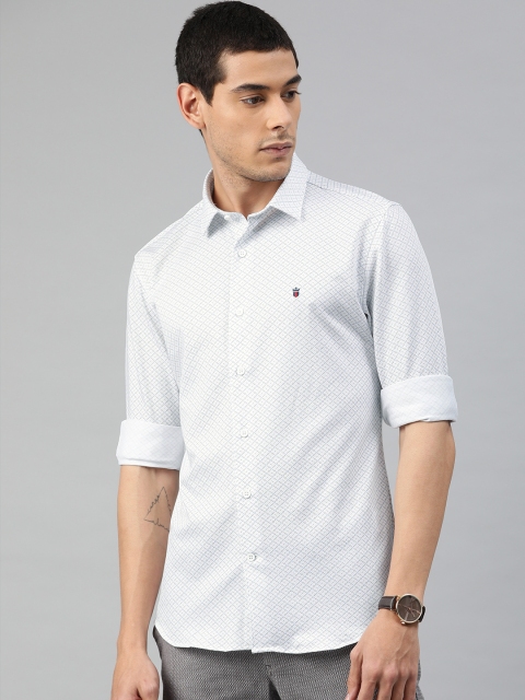 

Louis Philippe Sport Men White & Black Super Slim Fit Printed Casual Shirt