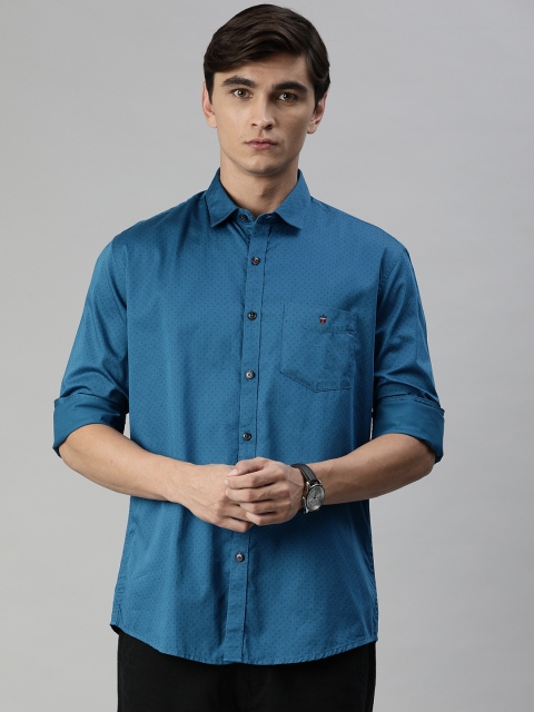 

Louis Philippe Sport Men Blue Slim Fit Printed Casual Shirt