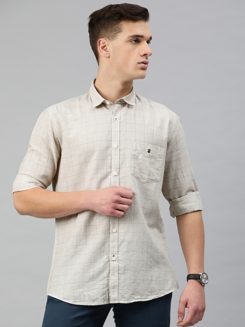 

Louis Philippe Sport Men Beige & Black Regular Fit Checked Casual Shirt