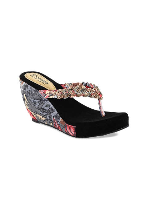 

Shoetopia Women Multicoloured Embellished Wedges, Multi