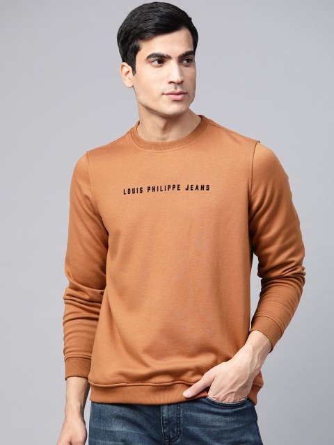 

Louis Philippe Jeans Men Mustard Brown Solid Sweatshirt