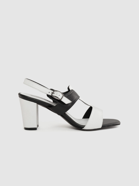 

Roadster Women Grey & Black Colourblocked Heels