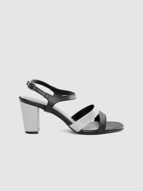 

Roadster Women Grey & Black Colourblocked Heels