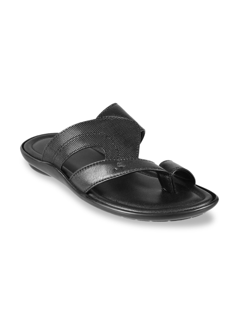 

Metro Men Black Leather Comfort Sandals