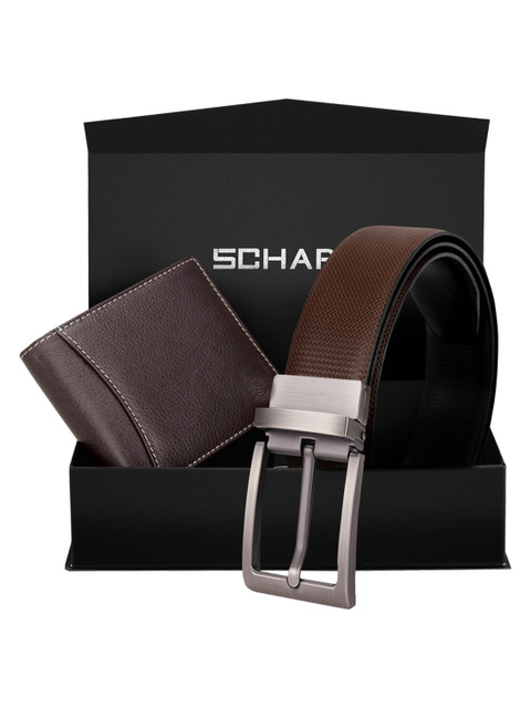 

SCHARF Men Brown & Black Leather Accessory Gift Set