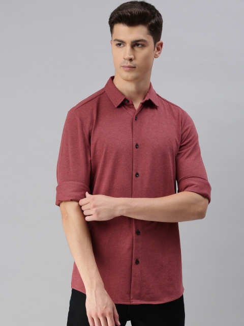 

Jack & Jones Men Red Regular Fit Solid Casual Shirt