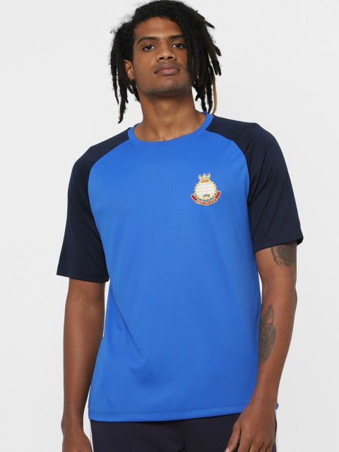 

Jack & Jones Indian Navy Men Navy Blue Solid Round Neck T-shirt