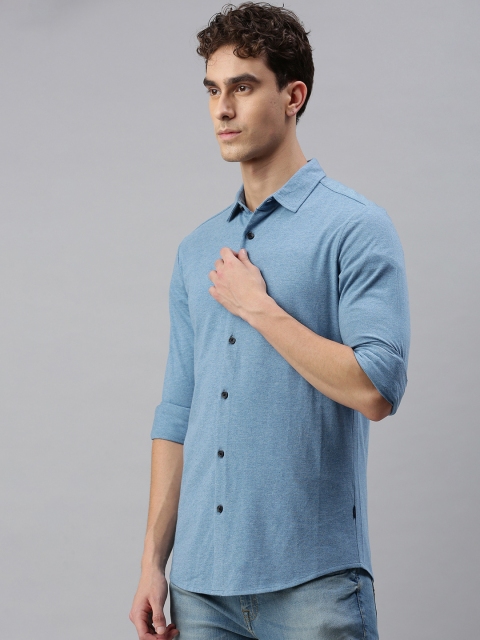 

Jack & Jones Men Blue Slim Fit Solid Casual Shirt
