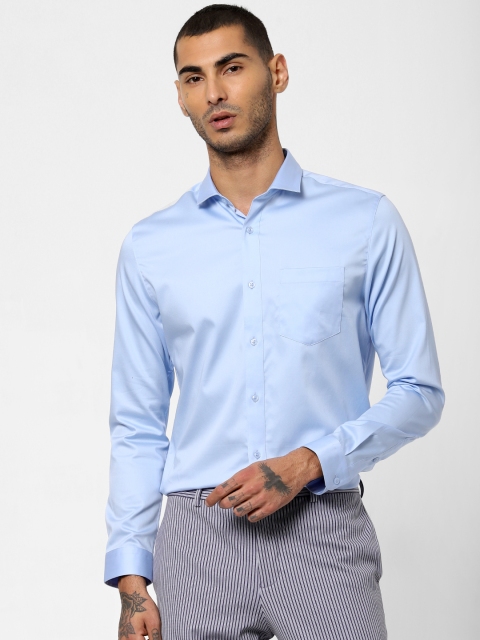 

Jack & Jones Men Blue Regular Fit Solid Casual Shirt