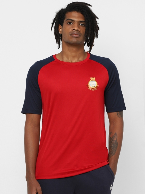 

Jack & Jones Indian Navy Men Maroon Solid Round Neck T-shirt