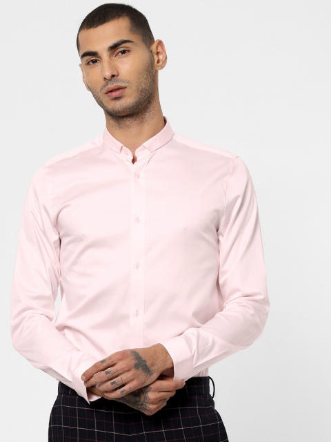

Jack & Jones Men Pink Slim Fit Solid Casual Shirt