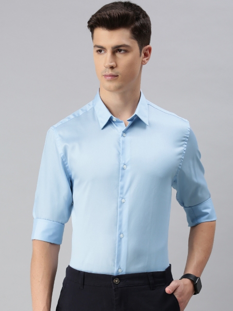 

Jack & Jones Men Blue Regular Fit Solid Semiformal Shirt