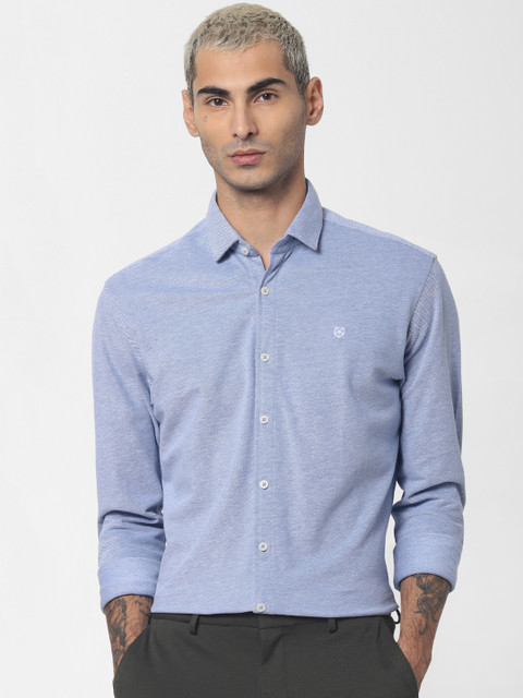 

Jack & Jones Men Blue Regular Fit Solid Casual Shirt