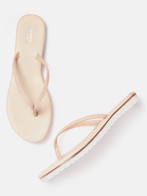 

Anouk Women Peach-Coloured Solid Handmade Open Toe Flats
