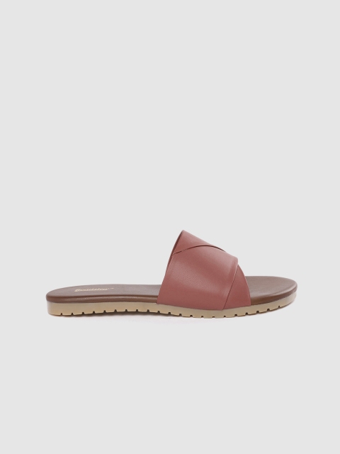 

Roadster Women Maroon Solid Open Toe Flats