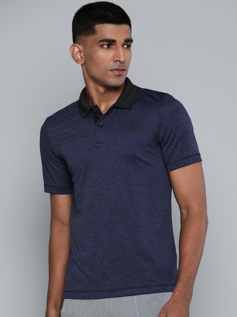

Alcis Men Navy Blue Solid Slim Fit Polo Collar T-shirt
