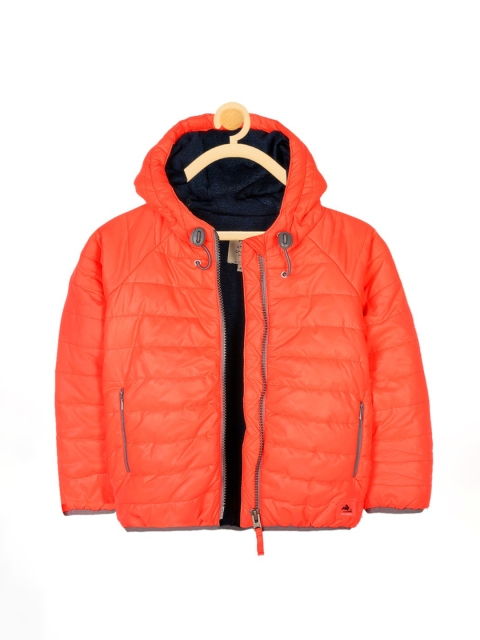 

Cherry Crumble Boys Orange Solid Puffer Jacket