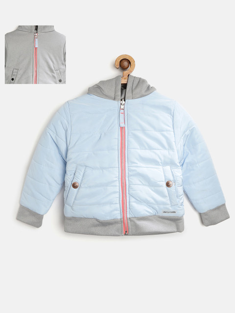 

Cherry Crumble Boys Grey Printed Padded Jacket