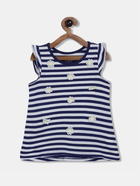 

The Childrens Place Girls Blue Striped Top