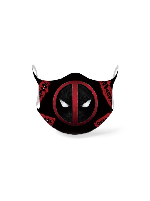 

TREEMODA Men Black & Red Deadpool Printed Anti-Pollution Reusable Cloth Mask