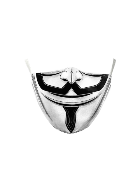 

TREEMODA Men White & Black 3-Ply Printed Reusable Cloth Mask