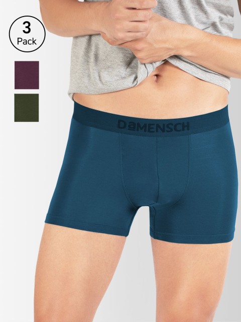 

DAMENSCH Men Pack Of 3 Deodorizing Trunks DAM-1-T-AG-OPB-PP-, Blue