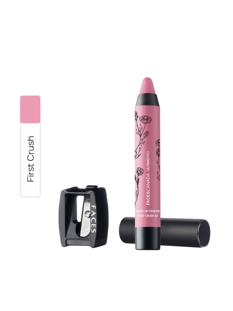 

FACES CANADA First Crush 16 Ultime Pro Matte Mini Lip Crayon With Free Sharpener 2.5g, Pink