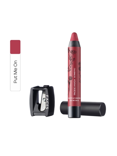 

FACES CANADA Women Pink Matte Lip Crayon Put Me On 13 2.5 gm