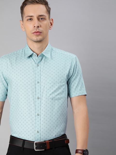 

Indian Terrain Men Blue Slim Fit Printed Casual Shirt