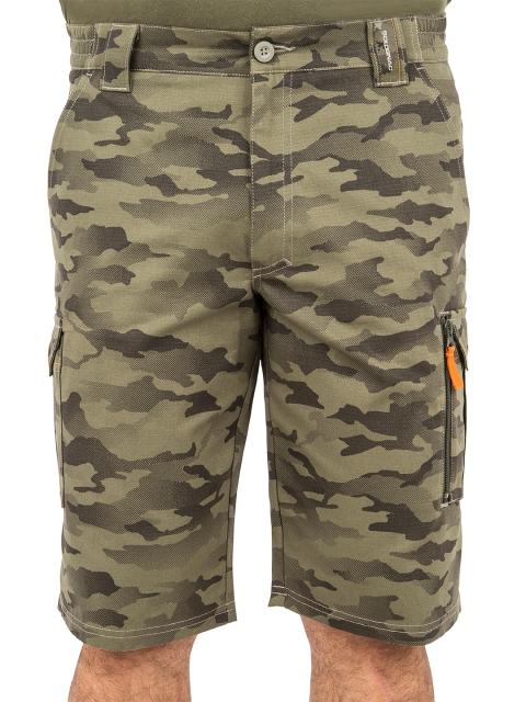 

SOLOGNAC By Decathlon Men Khaki Printed Regular Fit Cargo Shorts