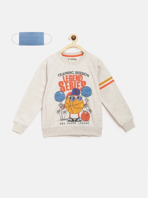 

Lil Tomatoes Boys Off-White Printed Sweatshirt