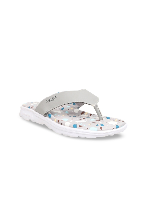 

Carlton London sports Women Grey Printed Thong Flip-Flops