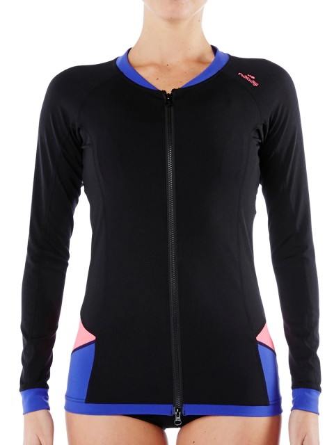 

Nabaiji By Decathlon Women Black Solid Aquavest Tropical Top