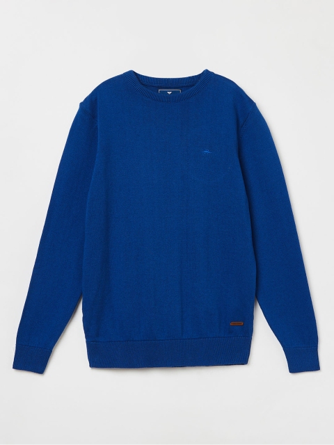 

Fame Forever by Lifestyle Boys Navy Blue Solid Knitted Pullover
