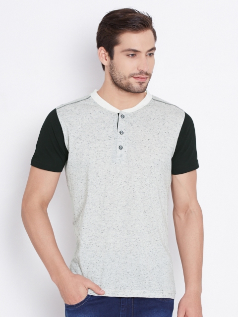 

Evoke 1899 Grey Melange Henley T-shirt
