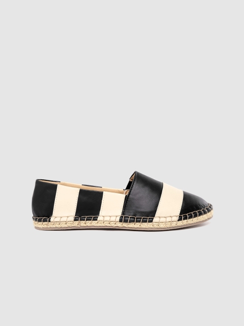 

Mast & Harbour Women Black & Beige Colourblocked Espadrilles