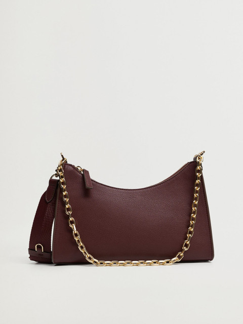 

MANGO Burgundy Solid Shoulder Bag