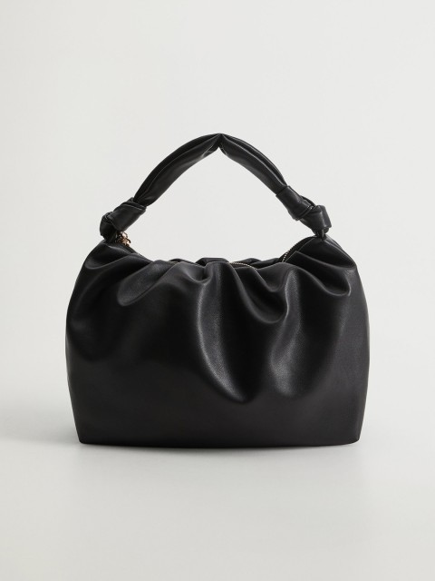 

MANGO Black Solid Handheld Bag