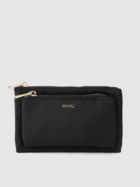 

MANGO Black Solid Sustainable Purse