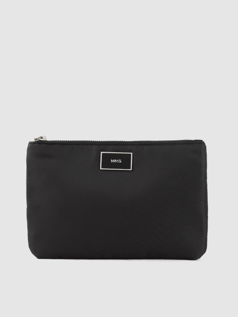 

MANGO Women Black Solid Cosmetic Pouch