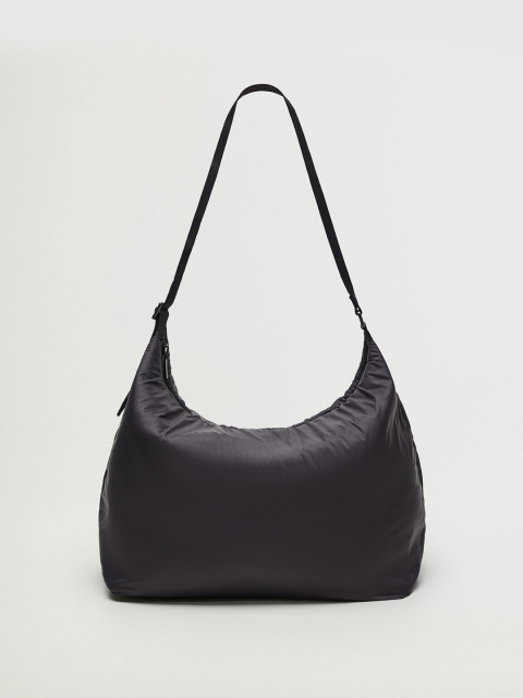 

MANGO Women Black Solid Padded Oversized Shoulder Bag