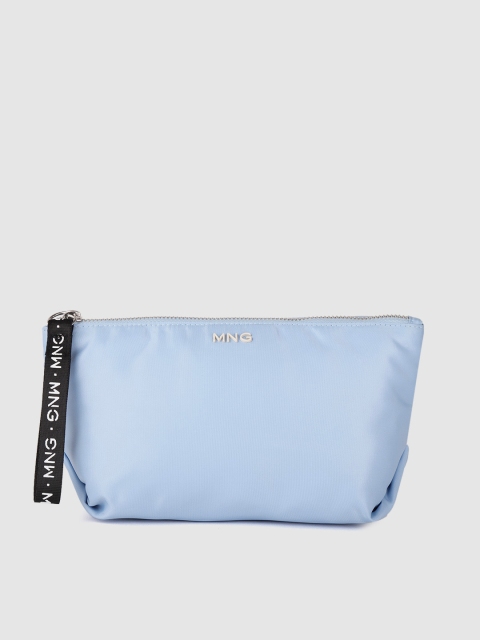 

MANGO Women Blue Solid Cosmetic Pouch
