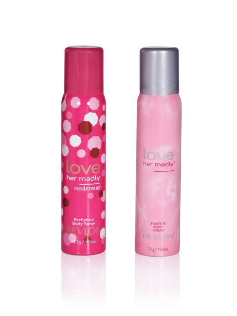 

Revlon Women Set of 2 Love Her Madly Perfumed Body Sprays, Pink