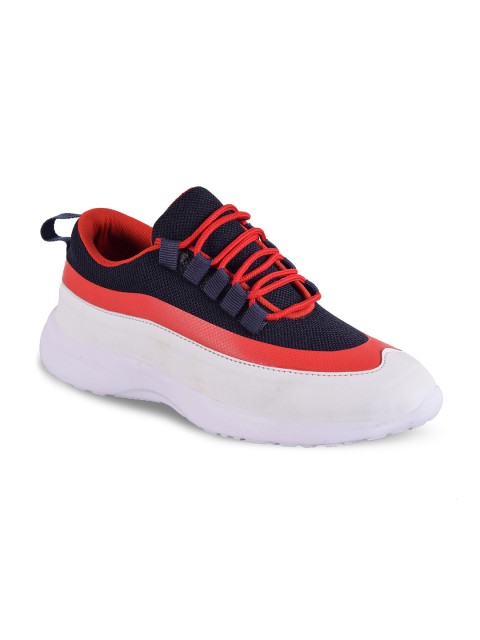 

Ferraiolo Men Navy Blue & Red Colourblocked Sneakers