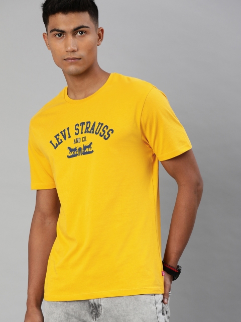 

Levis Men Yellow Printed Round Neck T-shirt