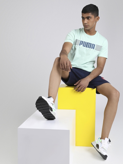 

Puma Men Green Printed Round Neck T-shirt