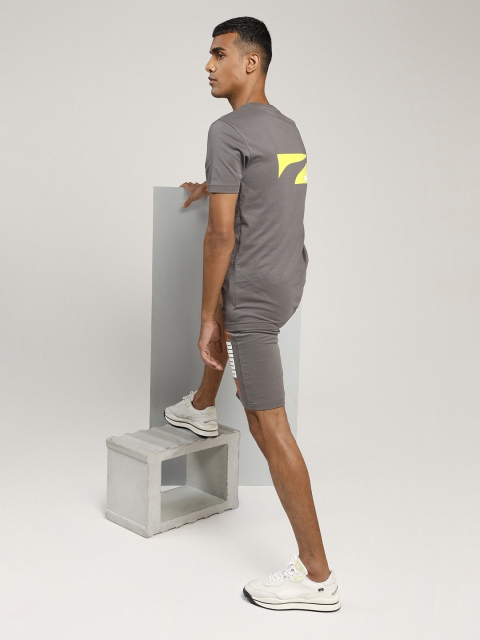 

Puma Men Grey Solid Formstripe Big Logo Tee