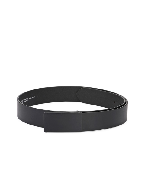 

Pacific Gold Men Black Solid Leather Belt