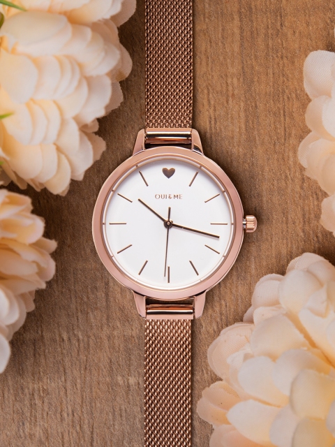 

OUI & ME Women White & Rose Gold Analogue Watch ME010051